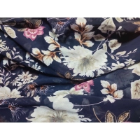 Wzorzysta spódnica plażowa chusta PAREO L/XL różowe kwiaty